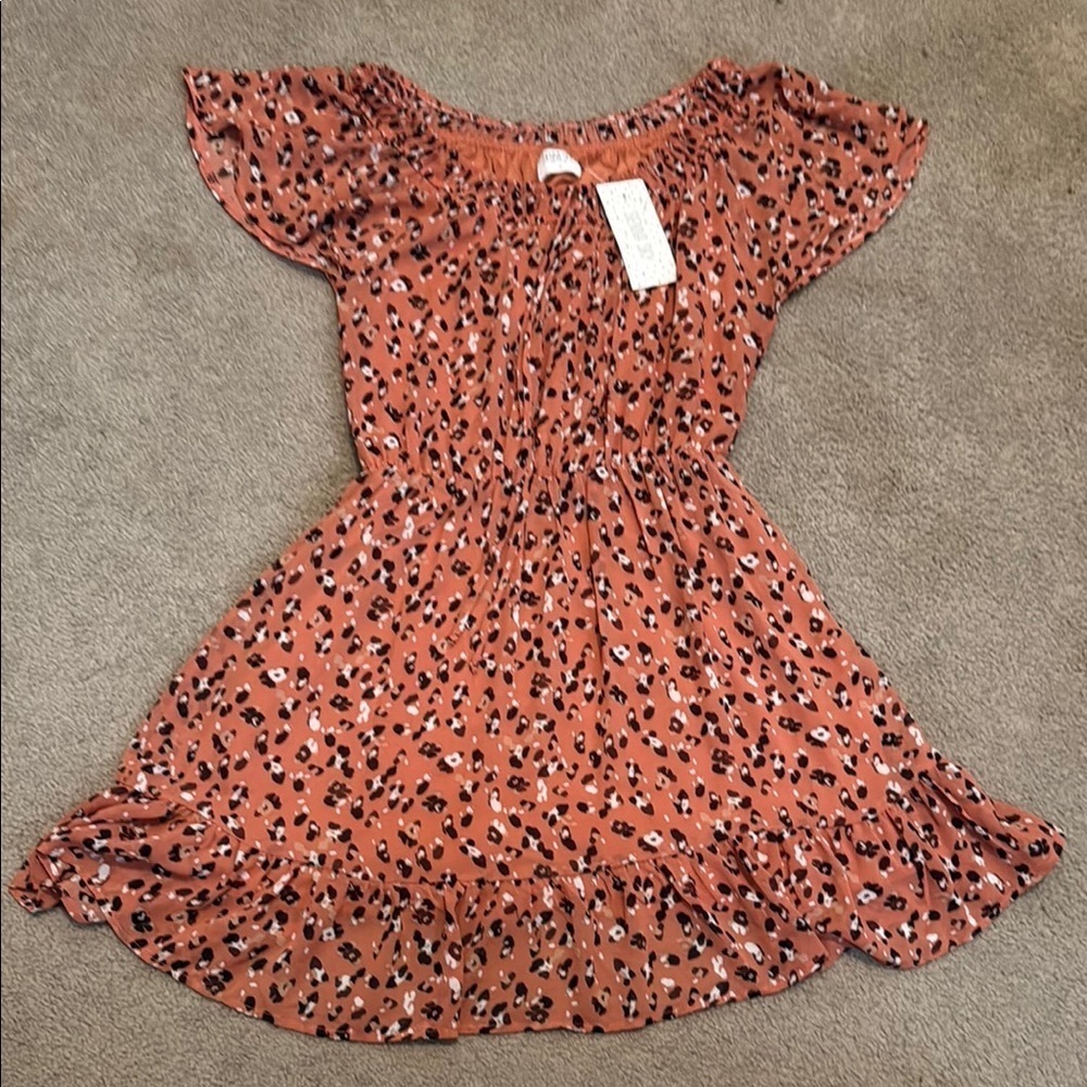 Sienna Sky Rust Animal Print Dress